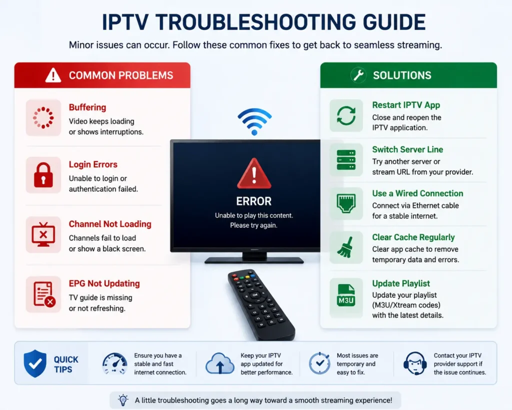 IPTV troubleshooting guide and solutions