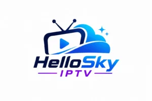 Modern HelloSky IPTV logo design