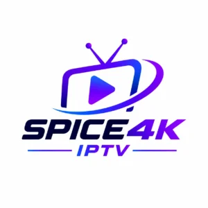 Modern Spice4K IPTV logo with dynamic play icon