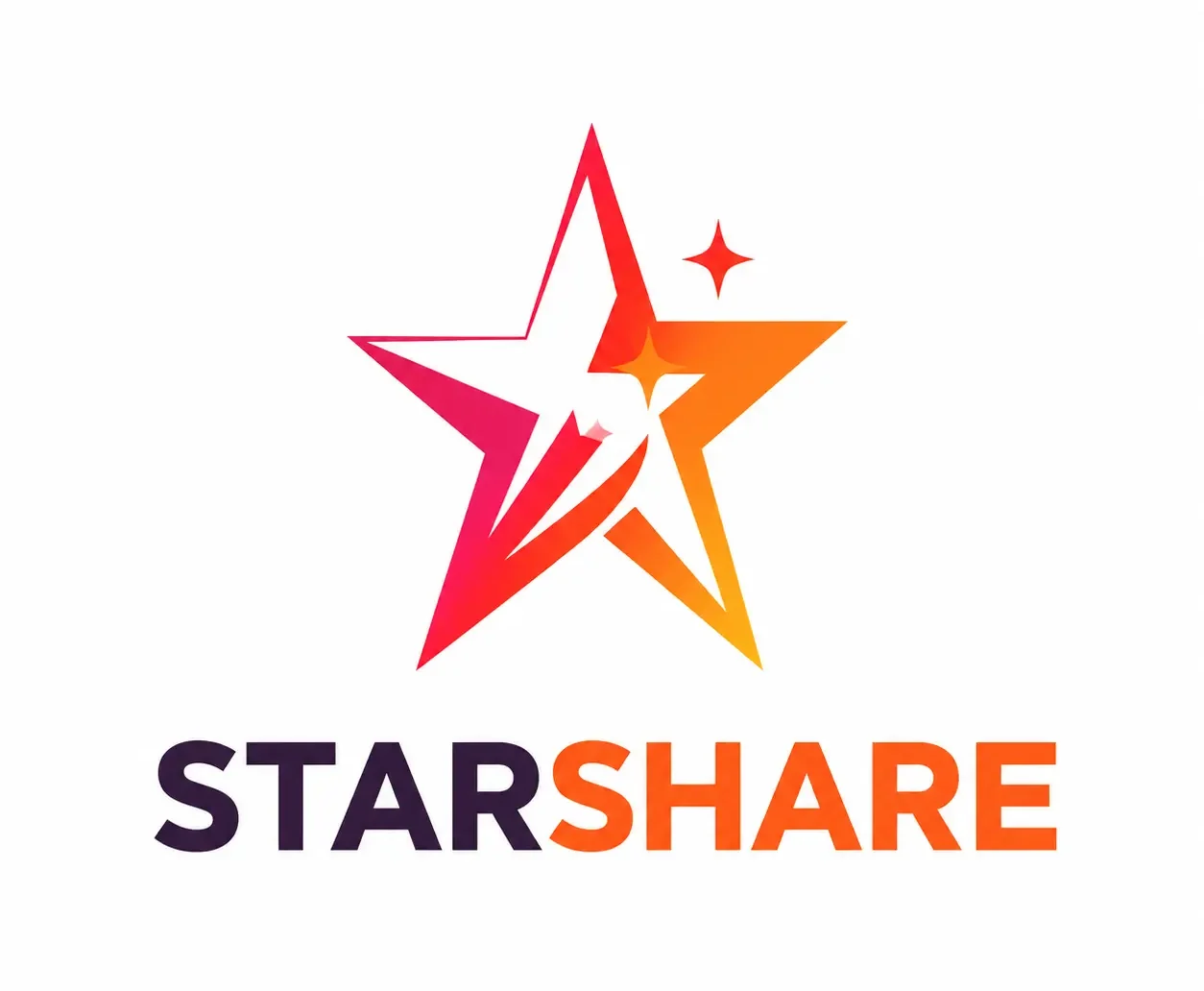 Modern starshare iptv logo with gradient colors