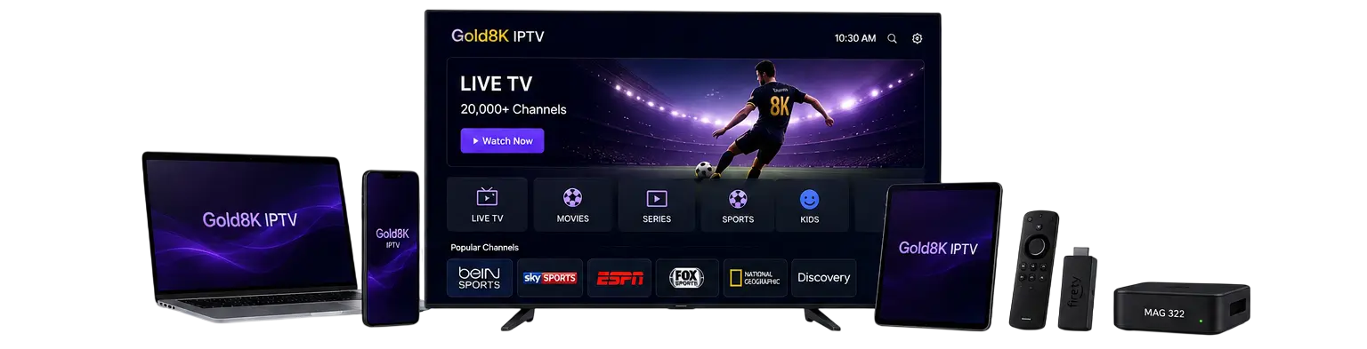 Gold8K IPTV on Every Device