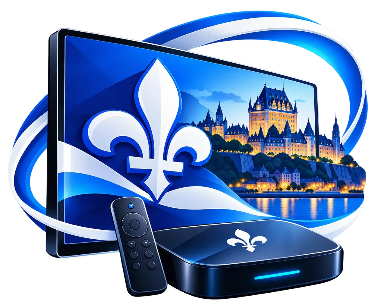Glossy Quebec IPTV Streaming Icon