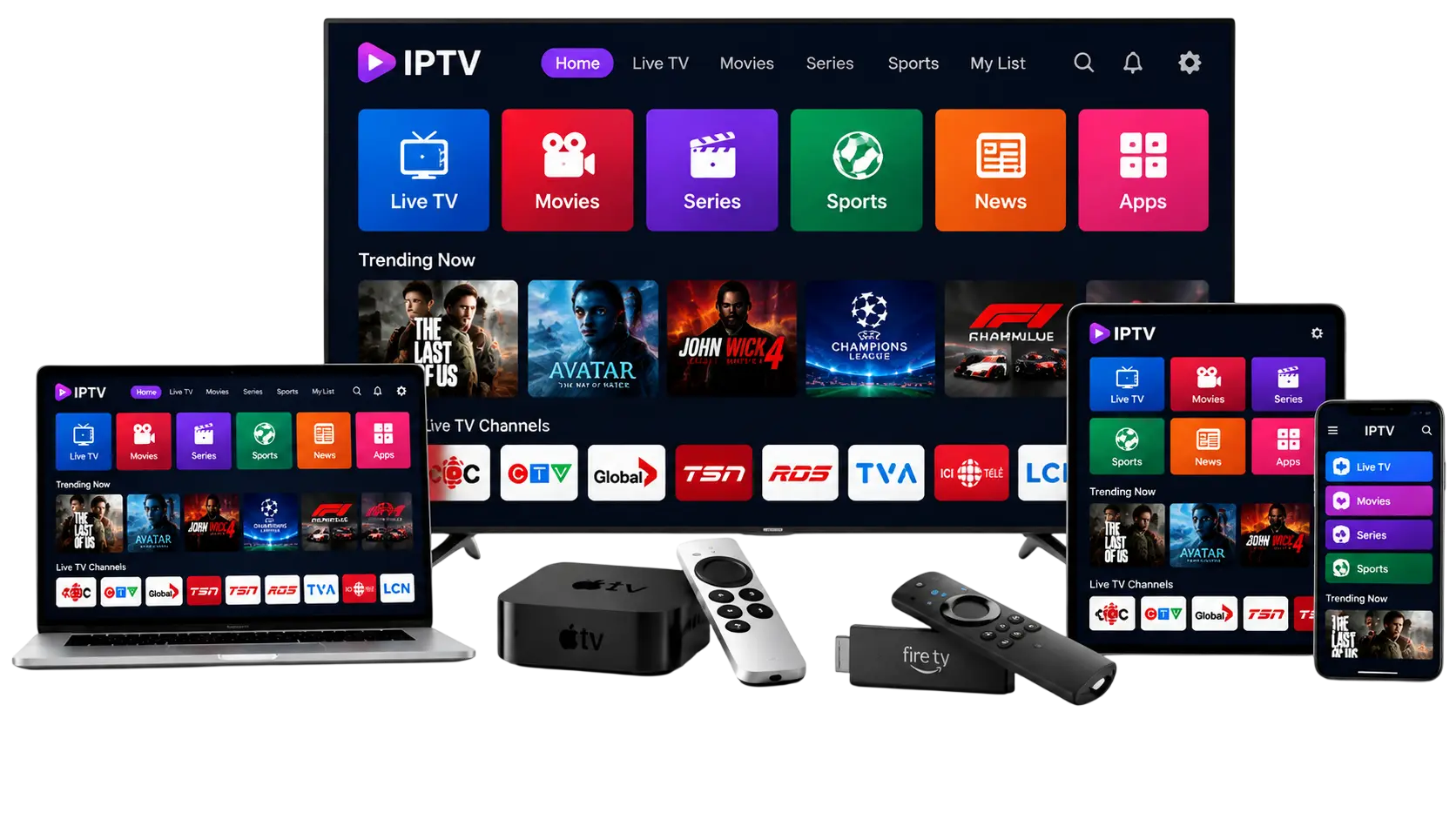 Multi-Device IPTV Streaming Showcase