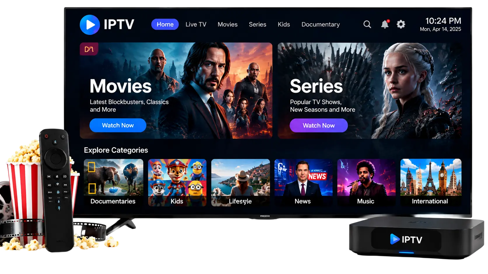 Sleek IPTV Streaming Setup